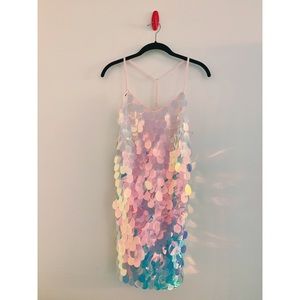 Missguided Petite Pink Sequin Cami Dress